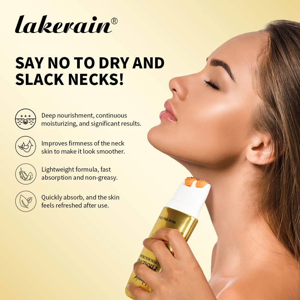 Firming and Lifting Neck Cream with Roller Applicator for Smooth Skin