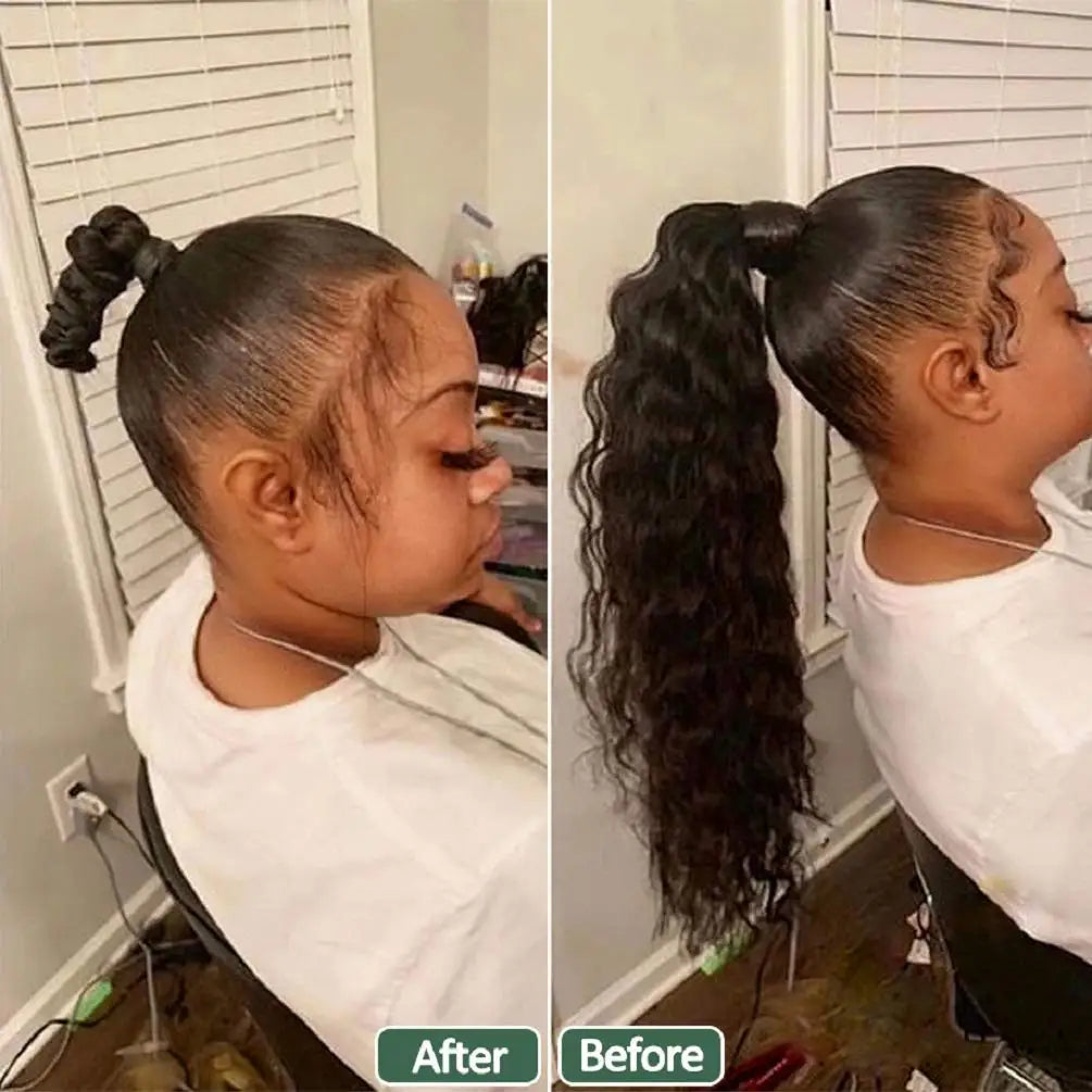 Long Wavy Synthetic Wrap Around Ponytail Extension for Instant Volume - 4