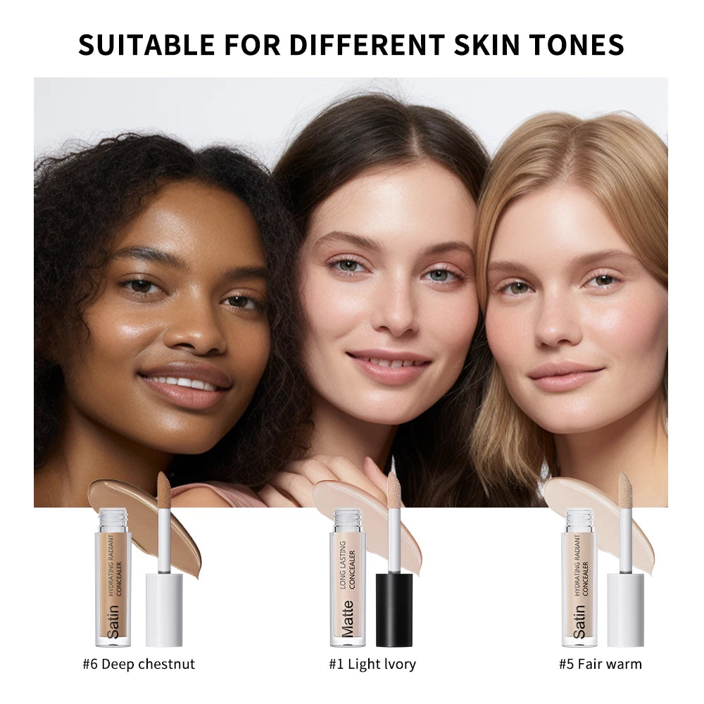 Full Coverage Matte Finish Liquid Concealer for All Skin Types