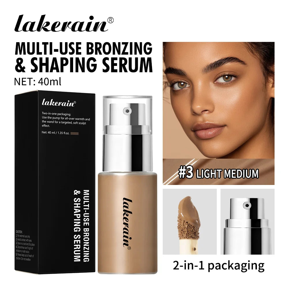 Hydrating Bronzing and Shaping Serum for Natural Face Contouring