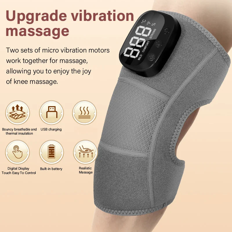 Cordless Heated Vibration Massage Wrap for Knee, Shoulder and Elbow - 8