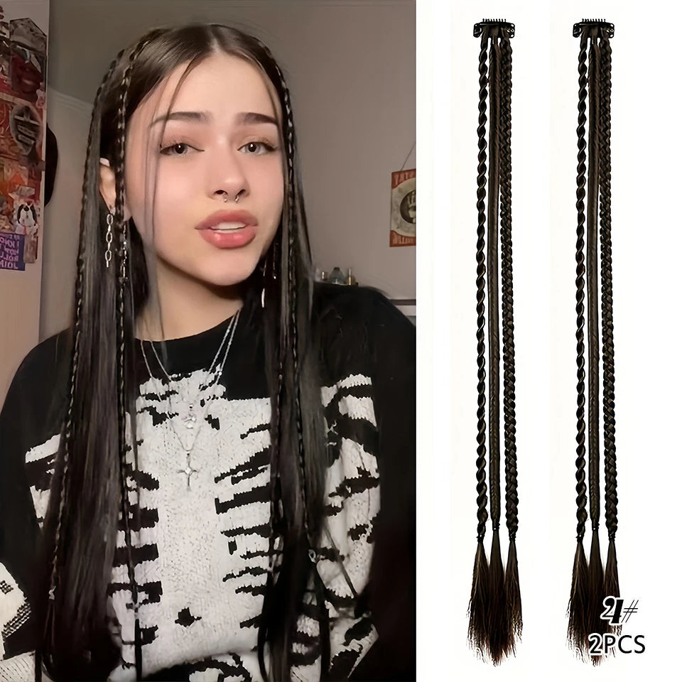 Triple Braid Clip-In Hair Extensions for Instant Styling