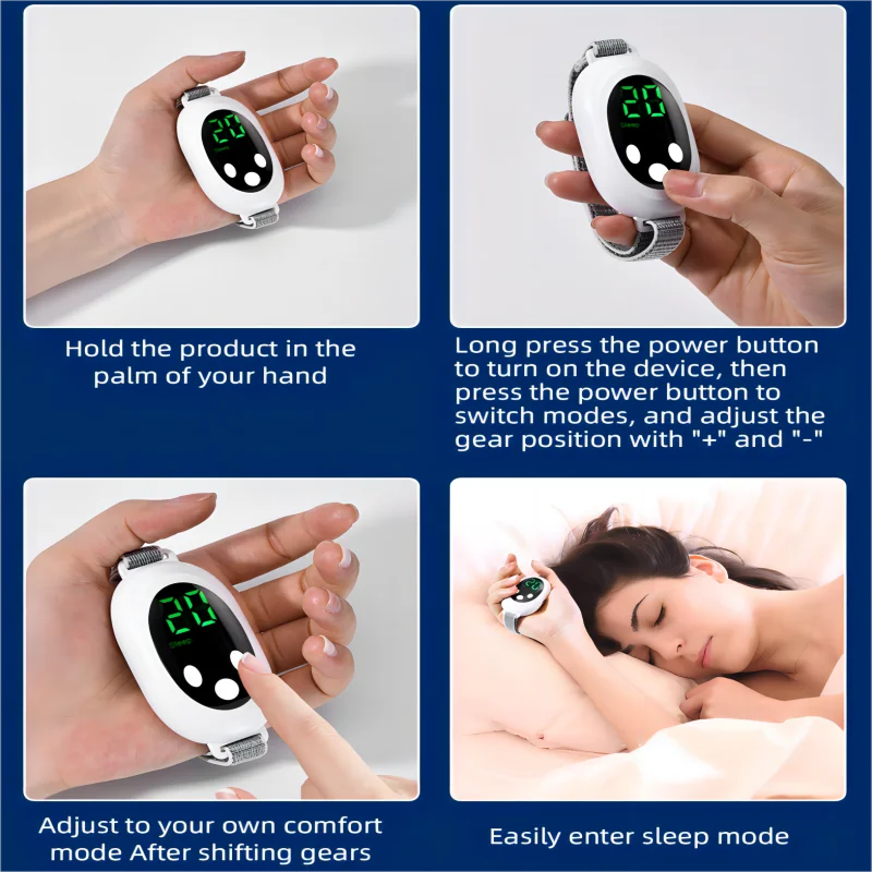 Microcurrent Handheld Sleep Aid Device for Stress and Anxiety Relief