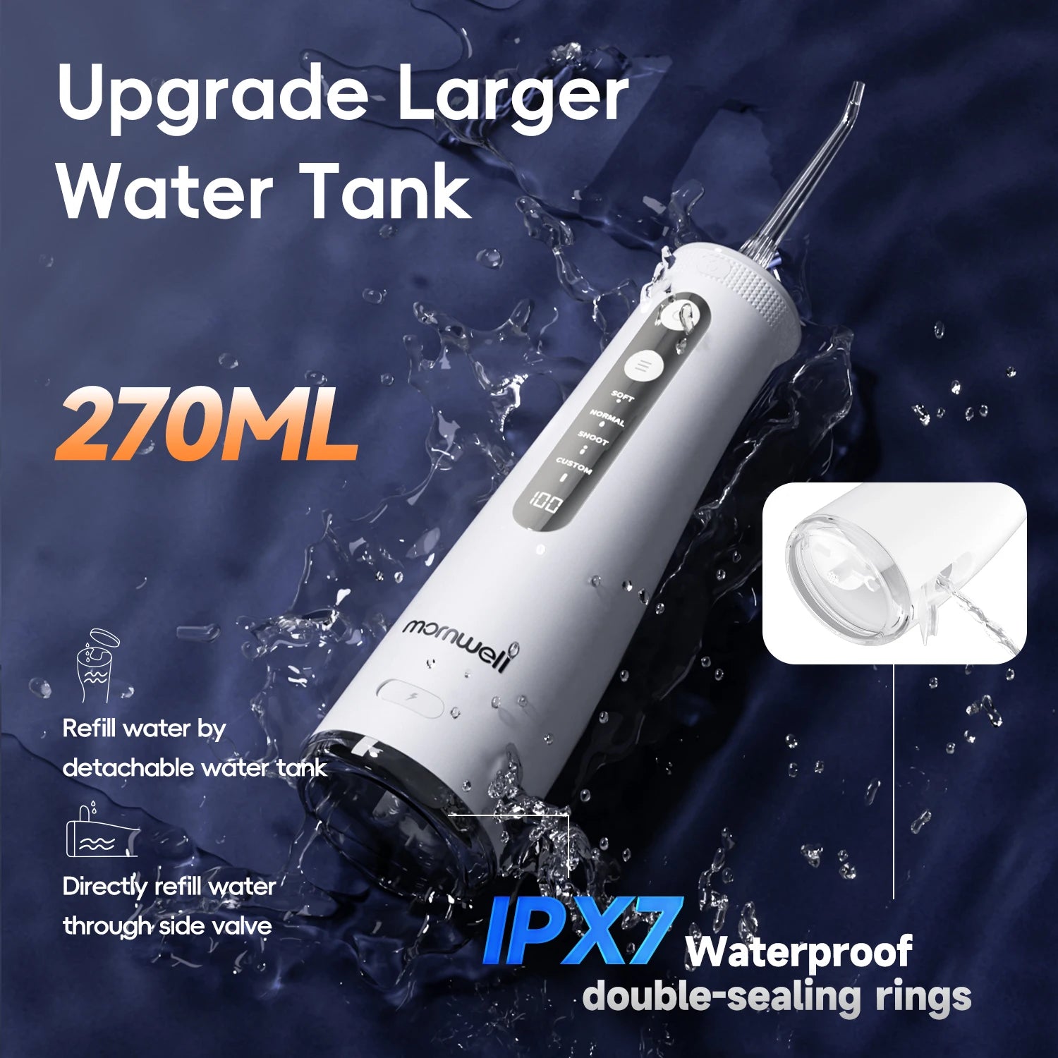 Portable Cordless Water Flosser for Teeth Cleaning and Gum Health - 6