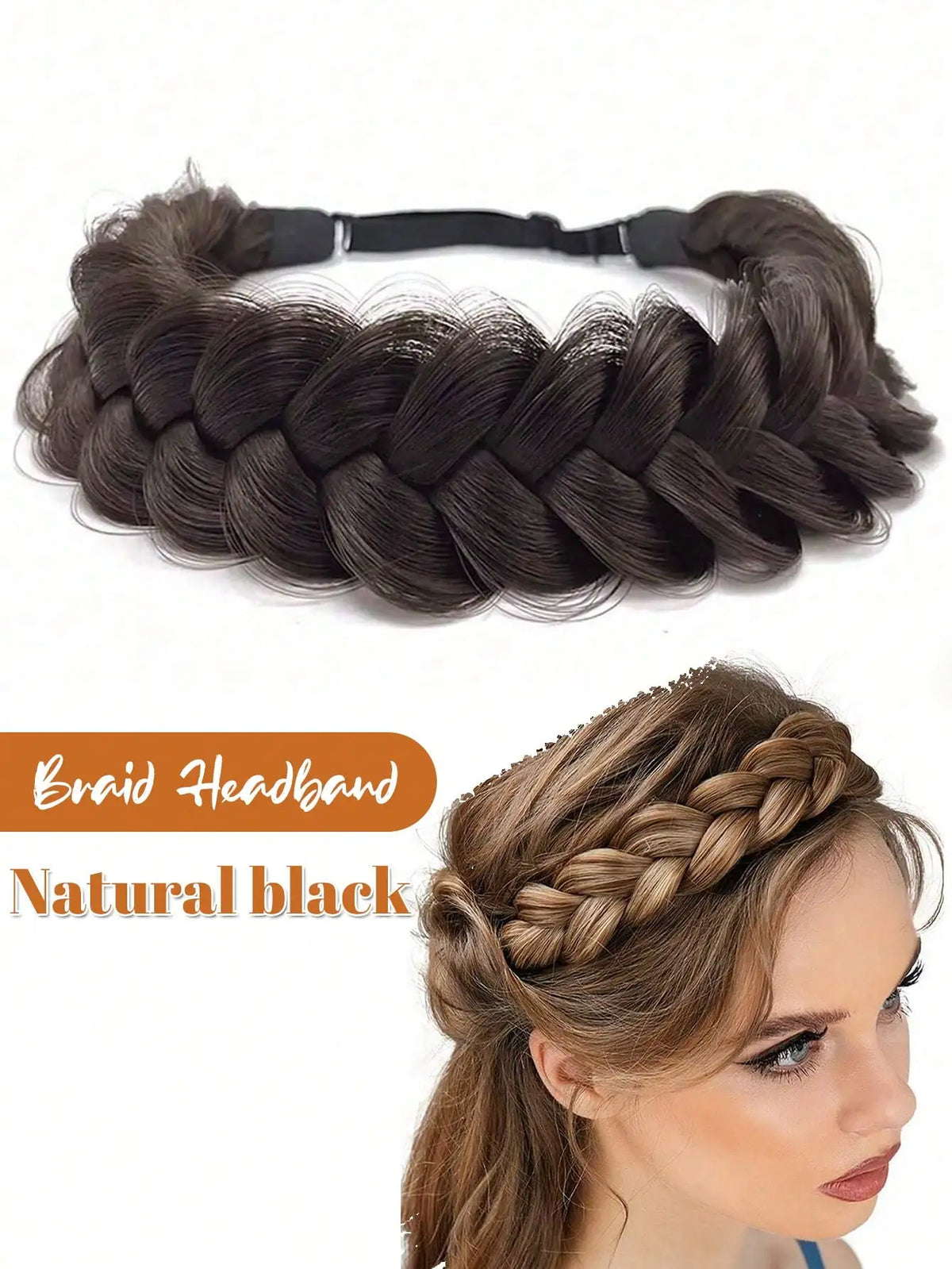 Braided Synthetic Hair Headband for Women and Girls