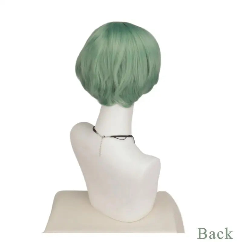 Short Green Anime Cosplay Wig for Halloween Costume