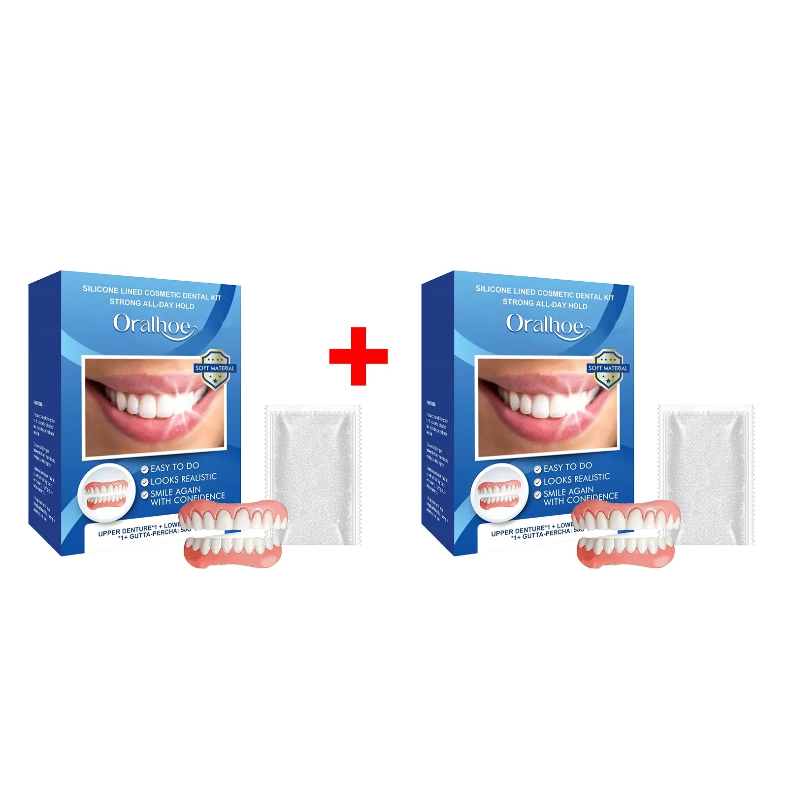 Instant Cosmetic Dental Kit for Upper and Lower Teeth Smile Restoration - 14