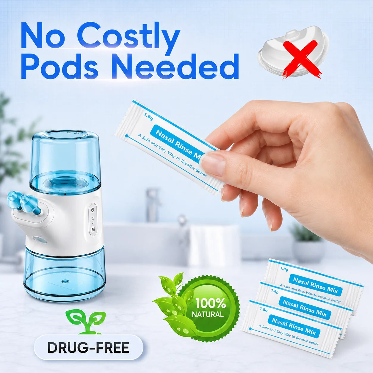 Portable Electric Nasal Irrigator for Sinus Relief and Daily Nasal Care - 10