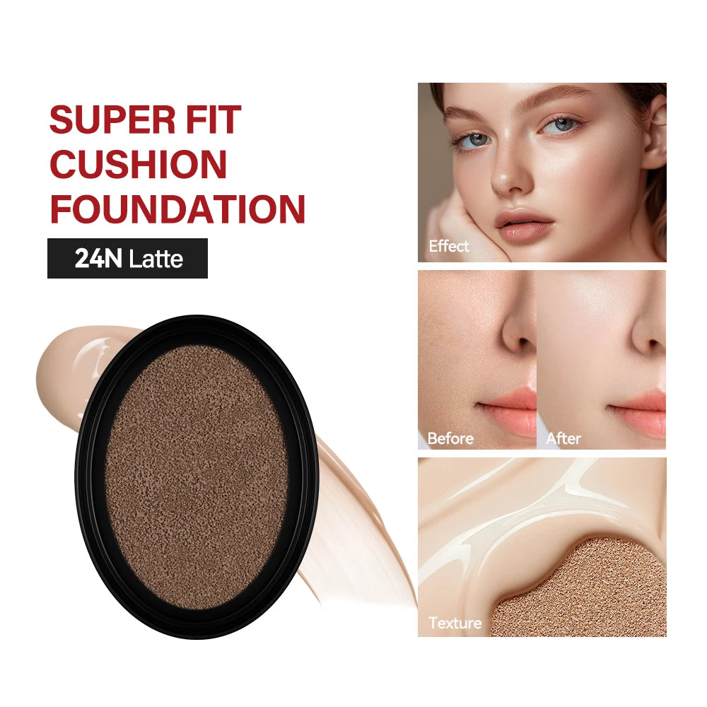 Long-Lasting Waterproof Cushion Foundation Refill for Flawless Skin