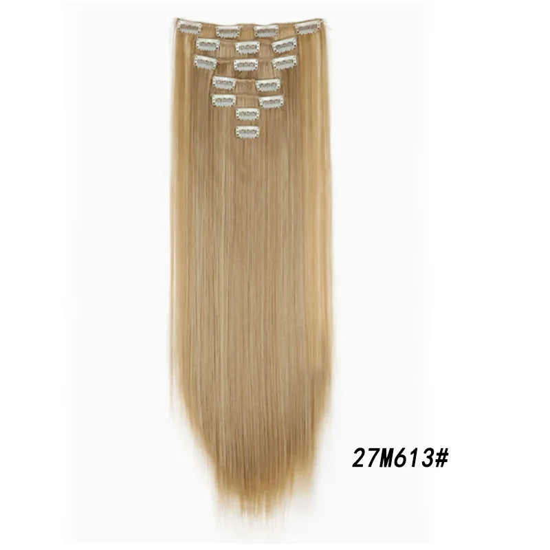 Straight Clip-In Hair Extensions for Instant Length and Volume