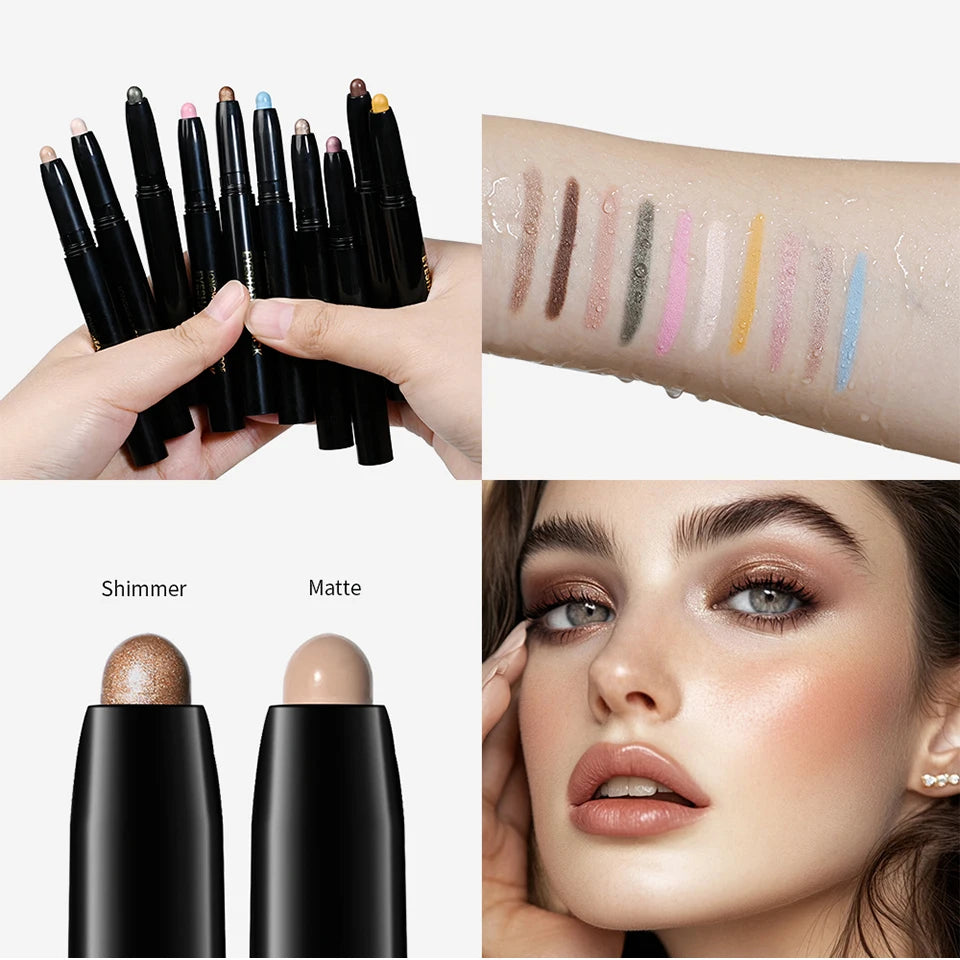 Long-Lasting Waterproof Shimmer and Matte Eyeshadow Pencil - 17