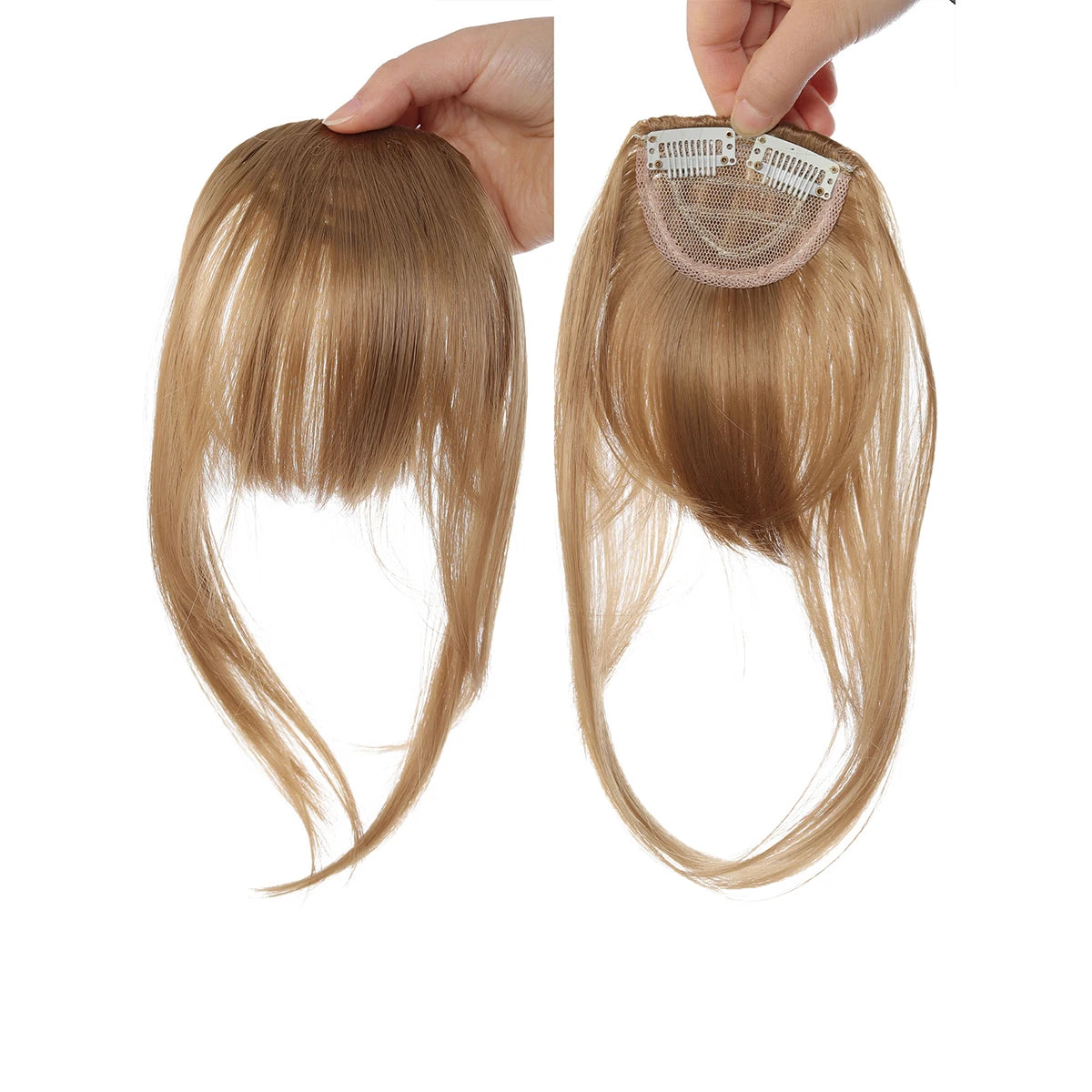 Clip-In Wispy Fringe Bangs with Sideburns for Natural Hair Transformation