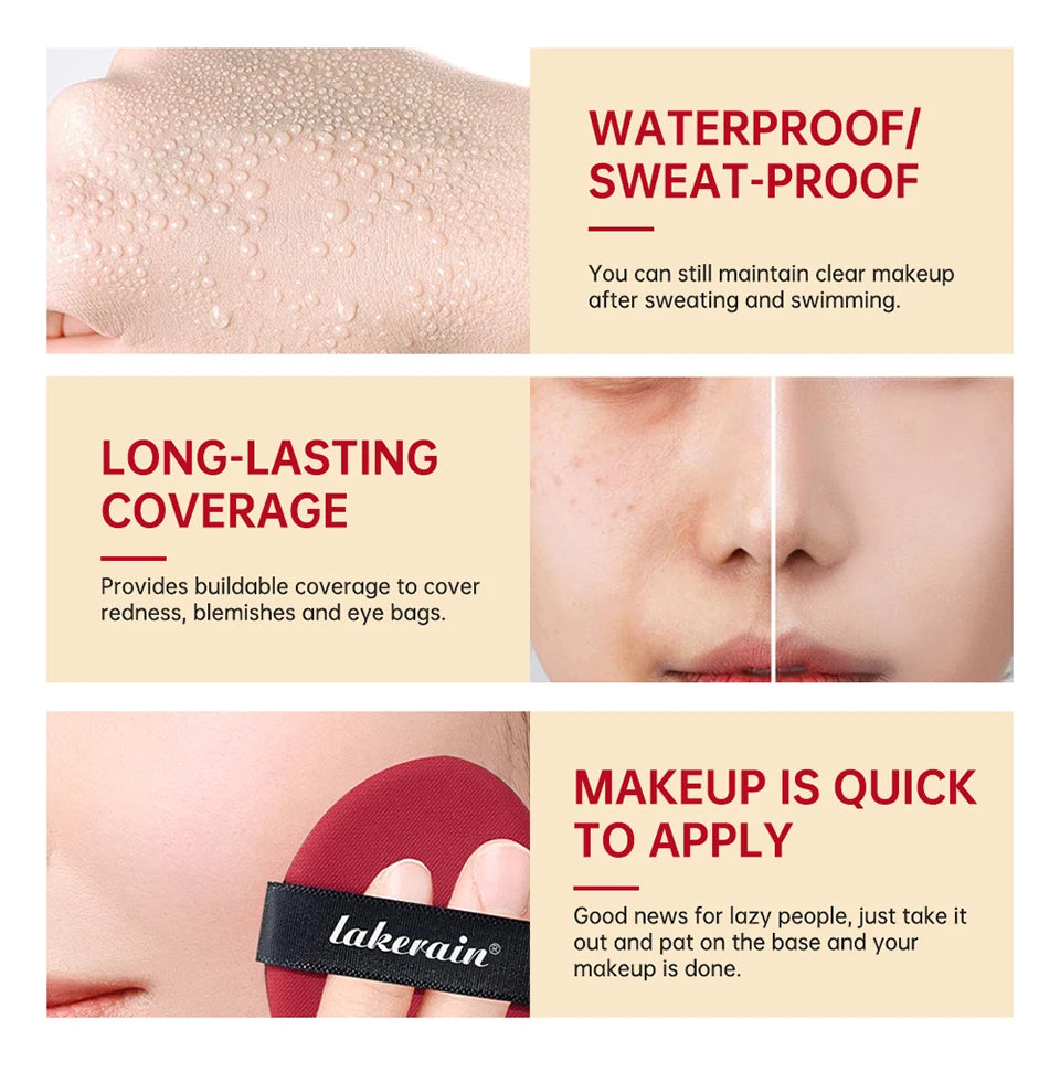 Waterproof Sunscreen Cushion Foundation for Flawless Semi-Matte Coverage - 9