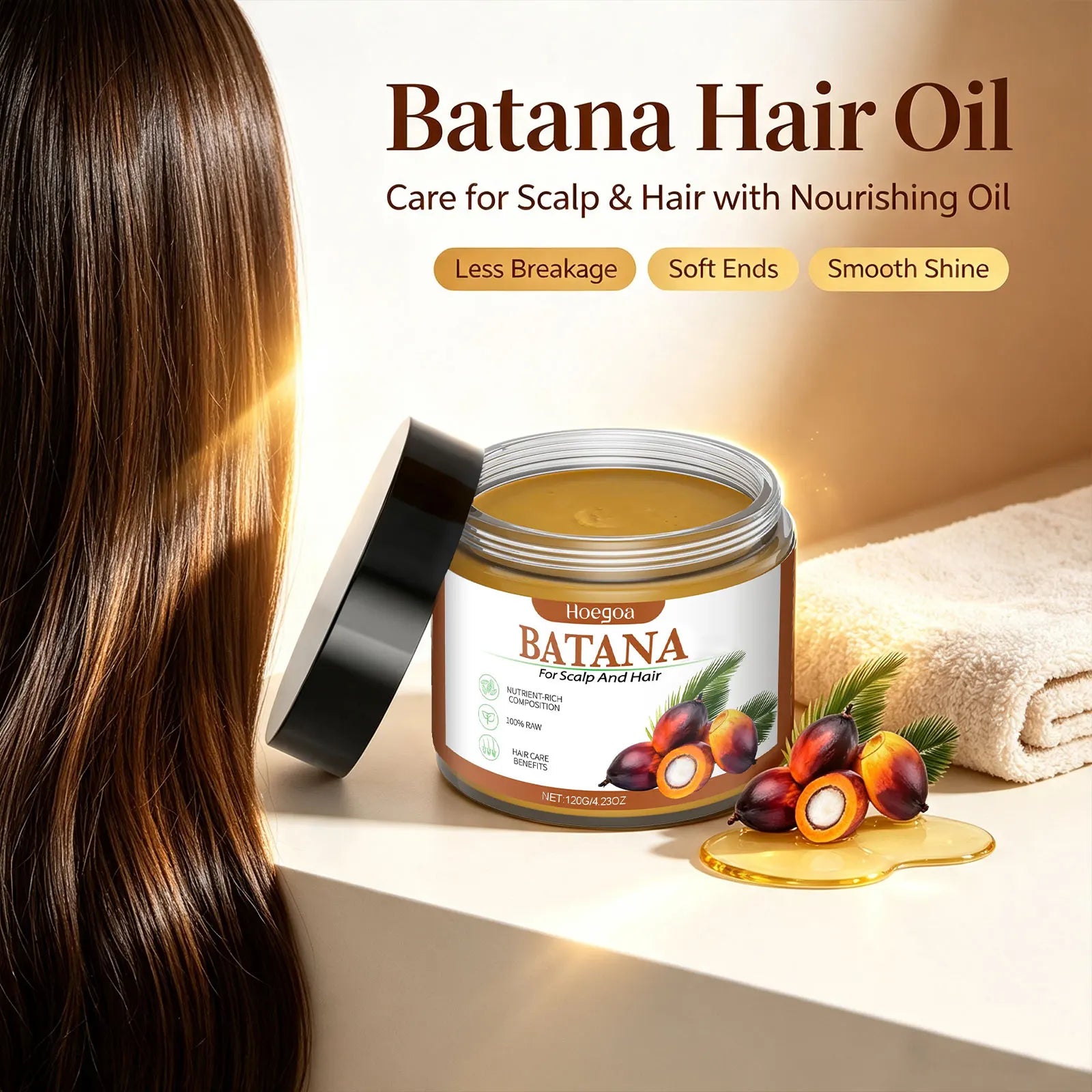 Batana Oil Hair Repair Mask for Dry Damaged Hair and Scalp Nourishment - 6
