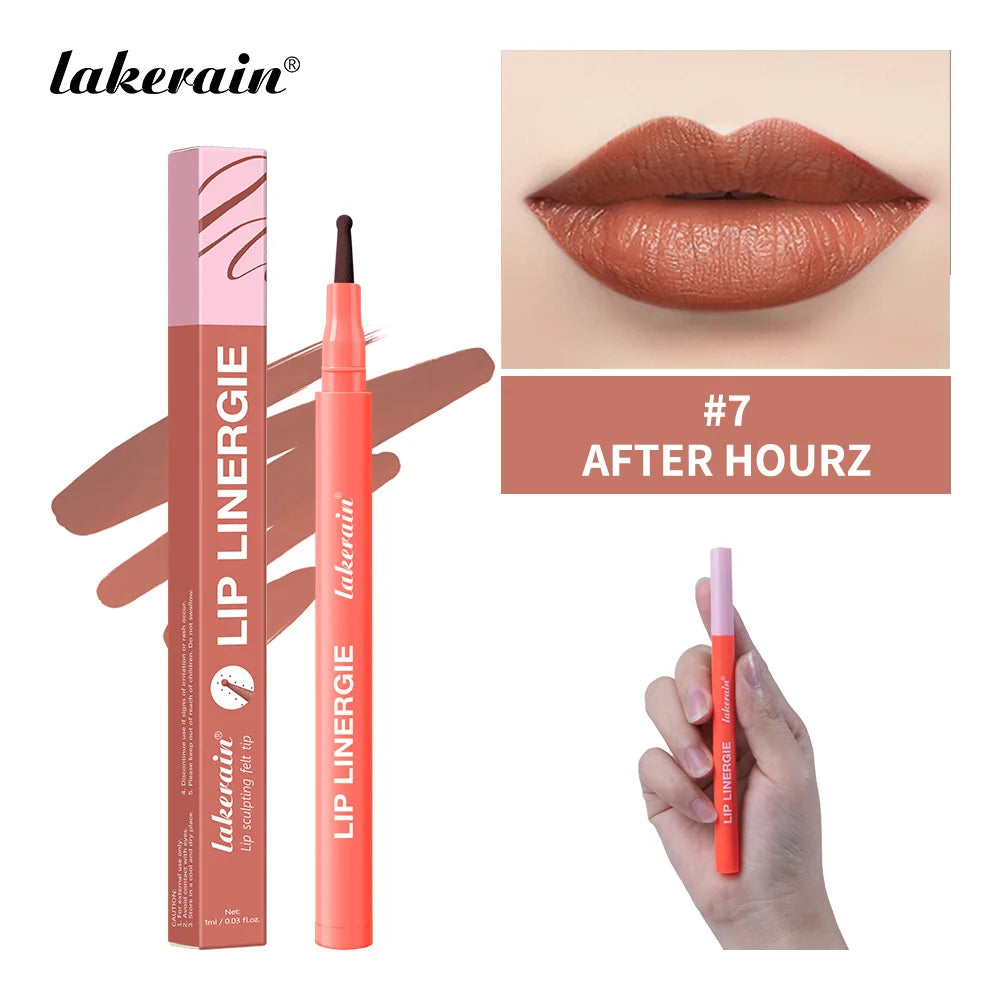 Dual-Sided Lip Contour Stain Pen for Precise Definition and Color