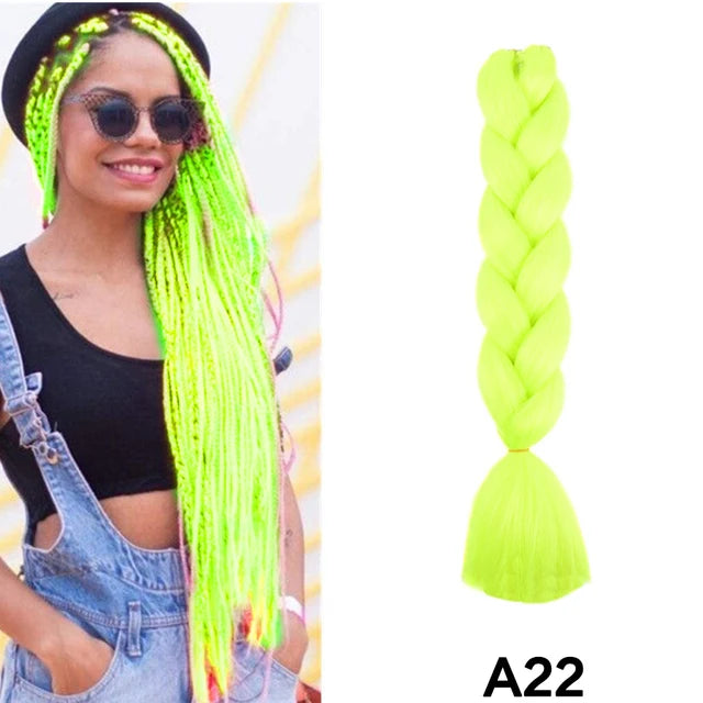 24-Inch Jumbo Synthetic Braiding Hair Extensions