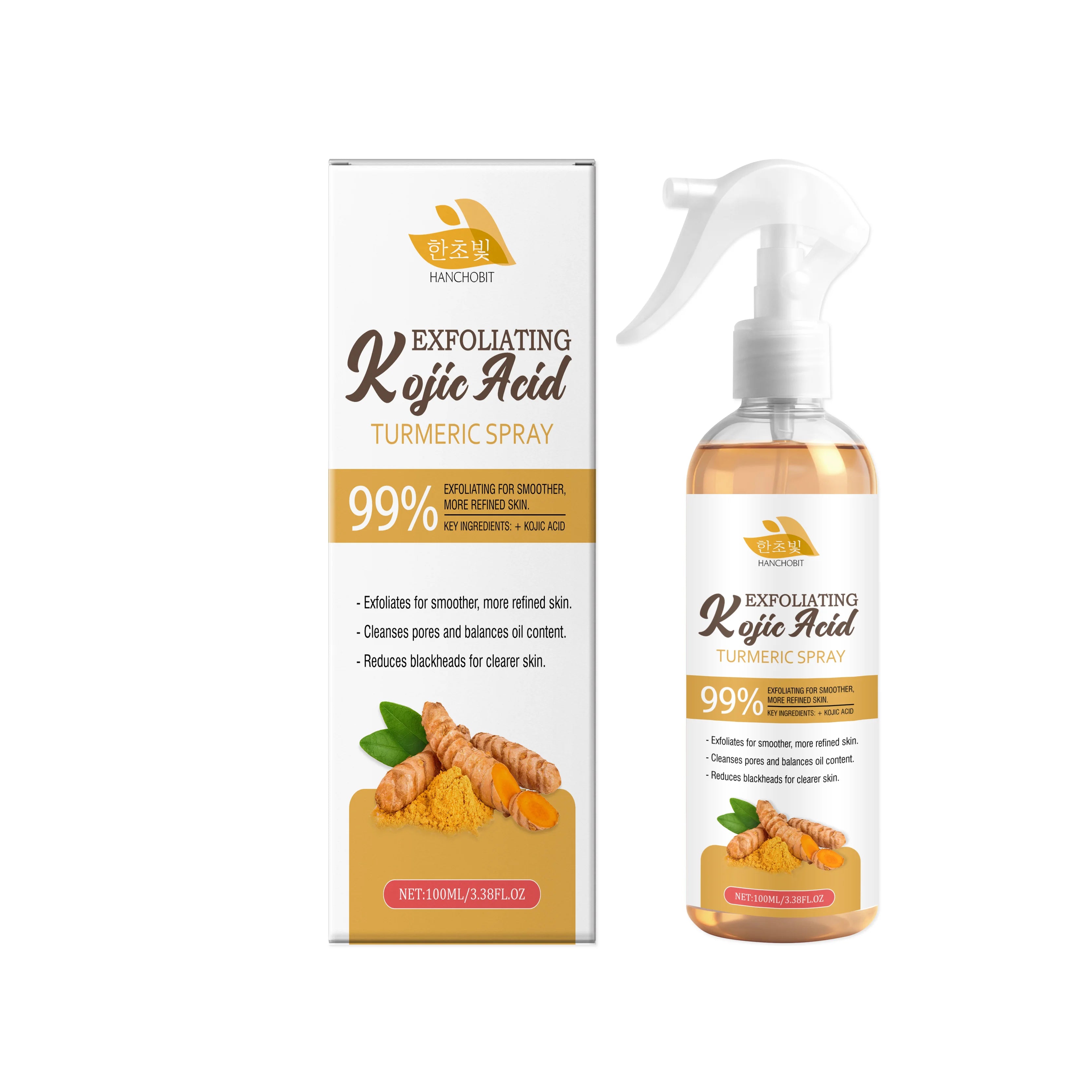 Kojic Acid Turmeric Exfoliating Facial Spray for Radiant Skin - 16
