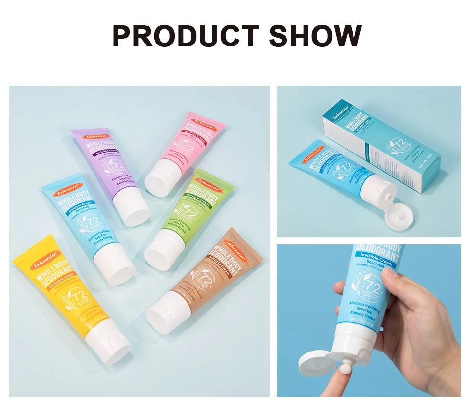 72-Hour Invisible Whole Body Deodorant Cream for All-Day Freshness