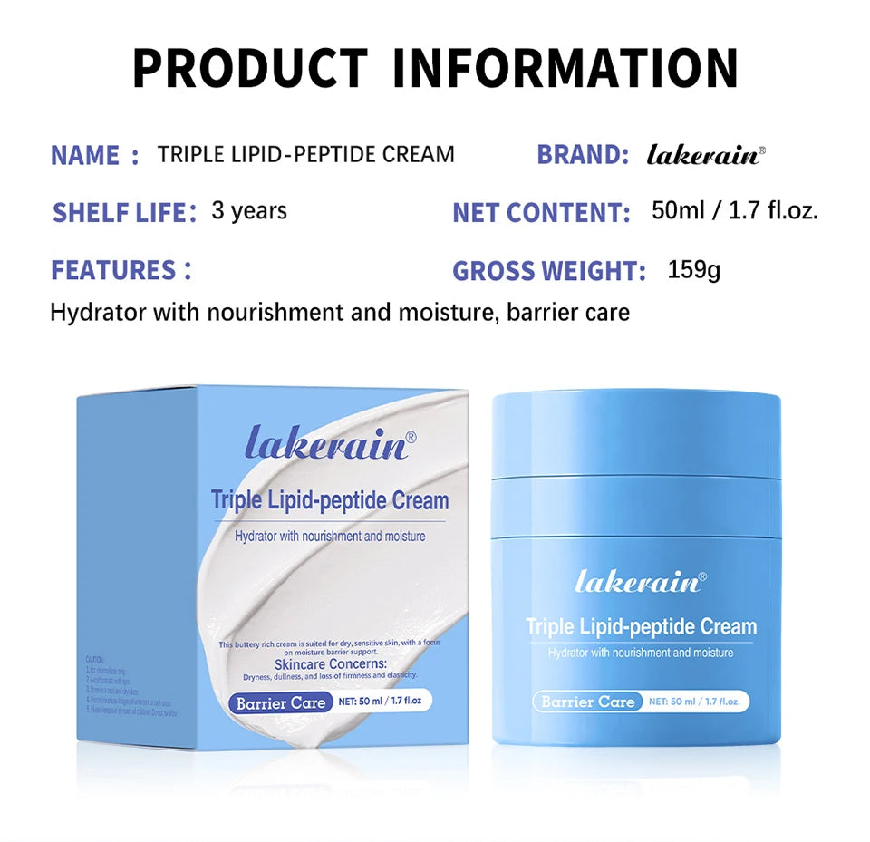 Triple Lipid Peptide Moisturizing Face Cream for Dry and Sensitive Skin - 18