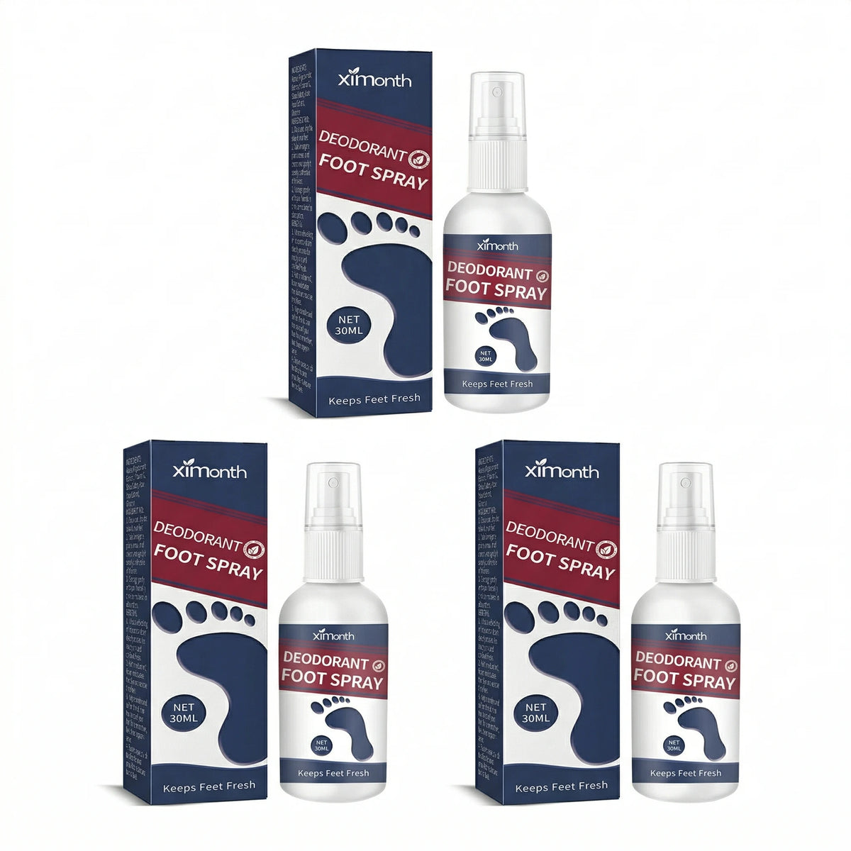Refreshing Foot Deodorant Spray for Odor Removal and Hydrating Dry Heels