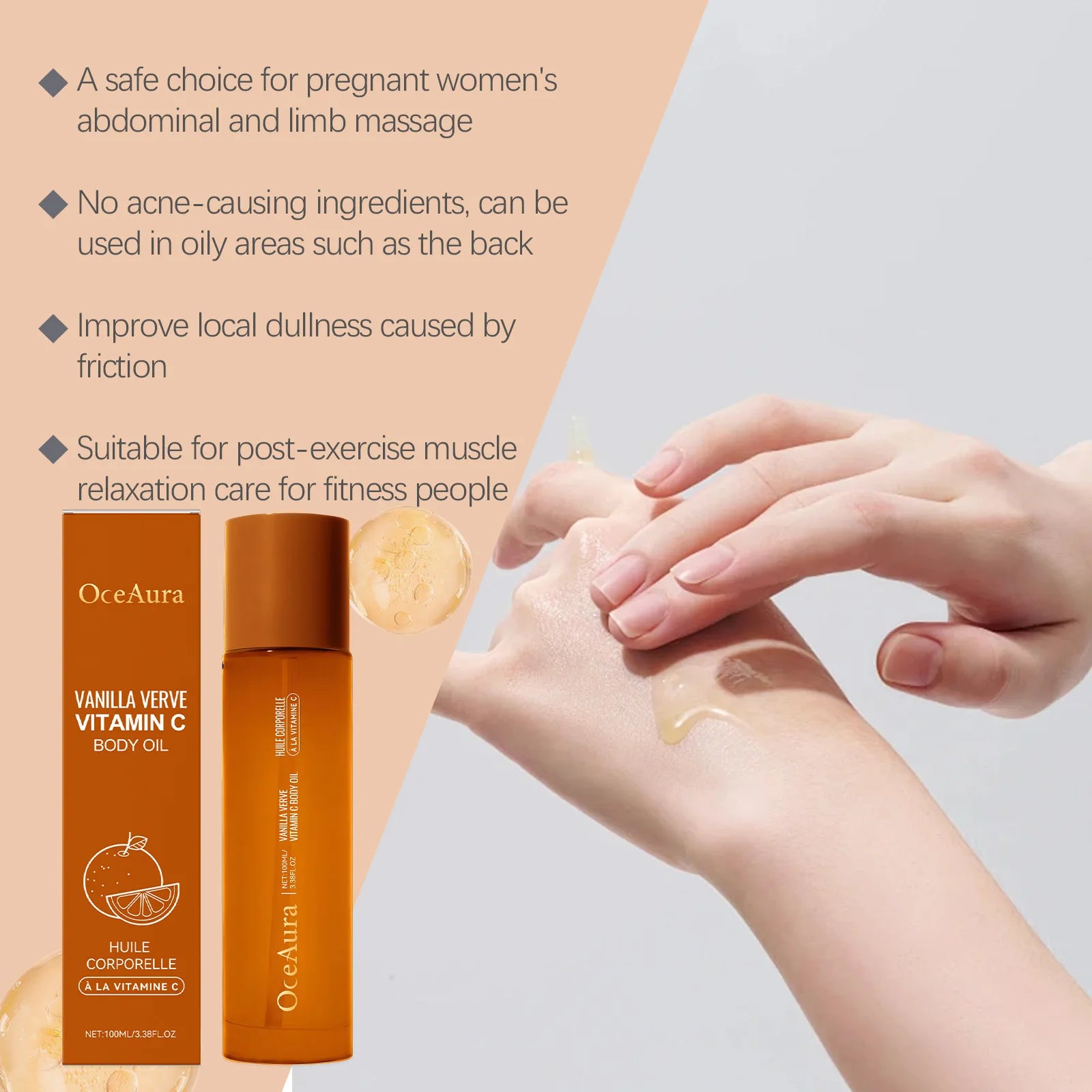 Vitamin C Brightening Body Oil for Deep Hydration and Radiant Skin - 11