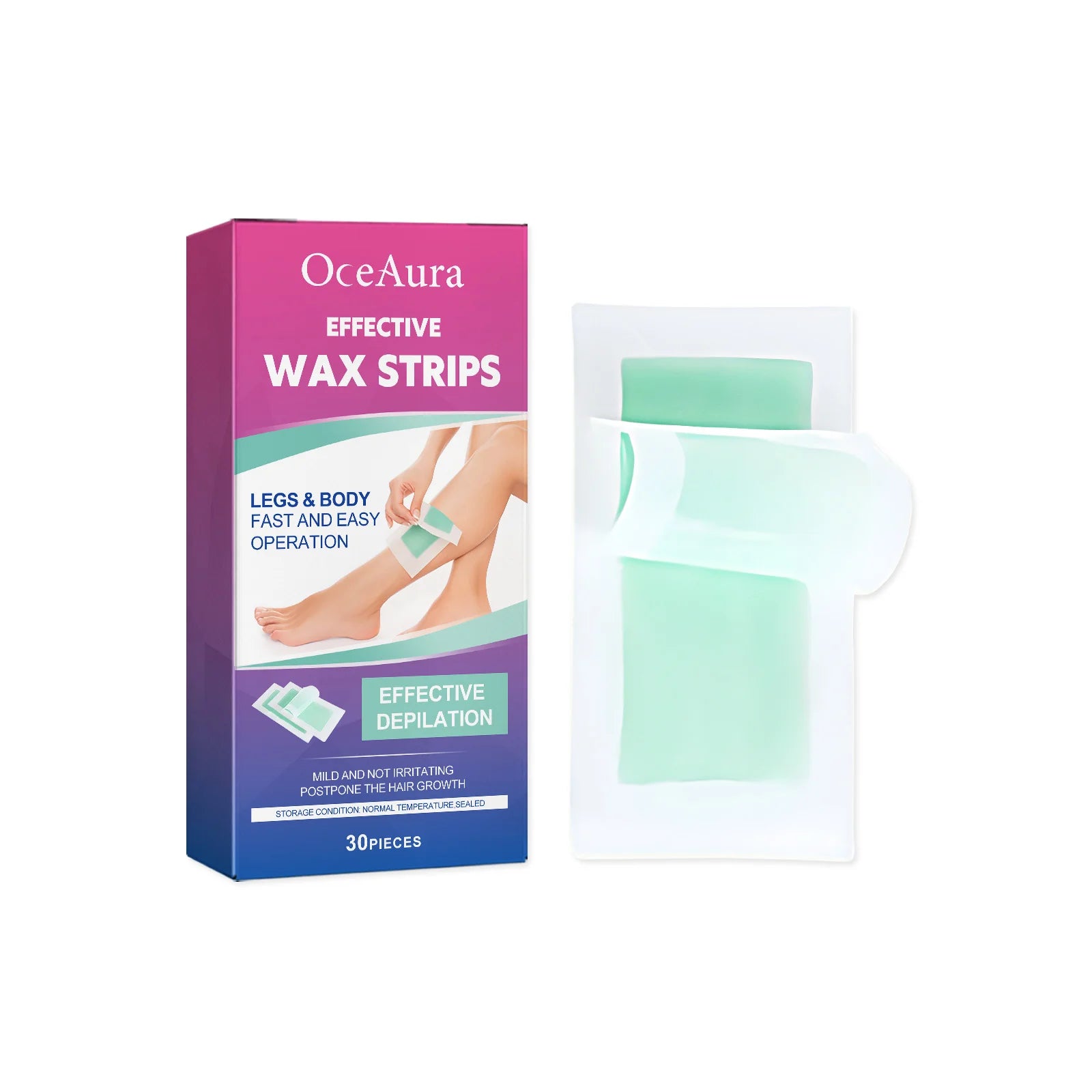 Pain-Free Full Body Hair Removal Wax Strips for Smooth Skin - 8