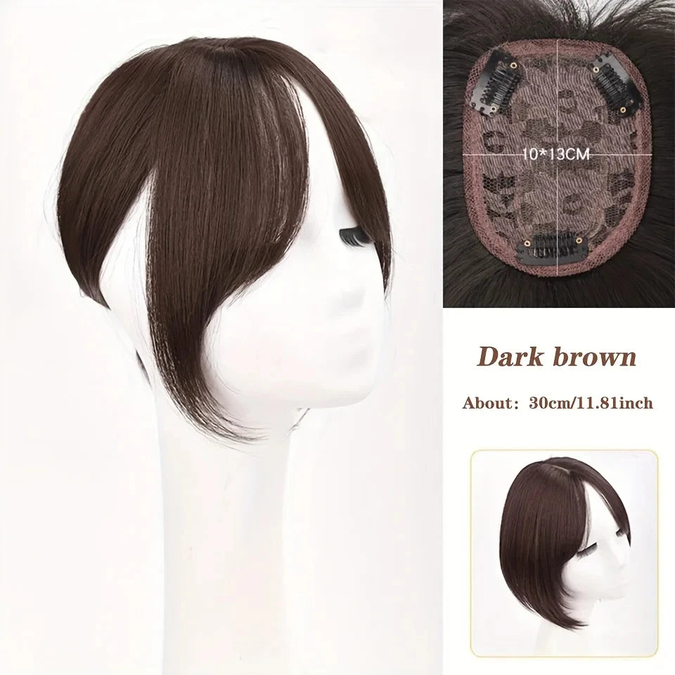 Clip-In Hair Topper Bangs Extension for Natural Volume and Style