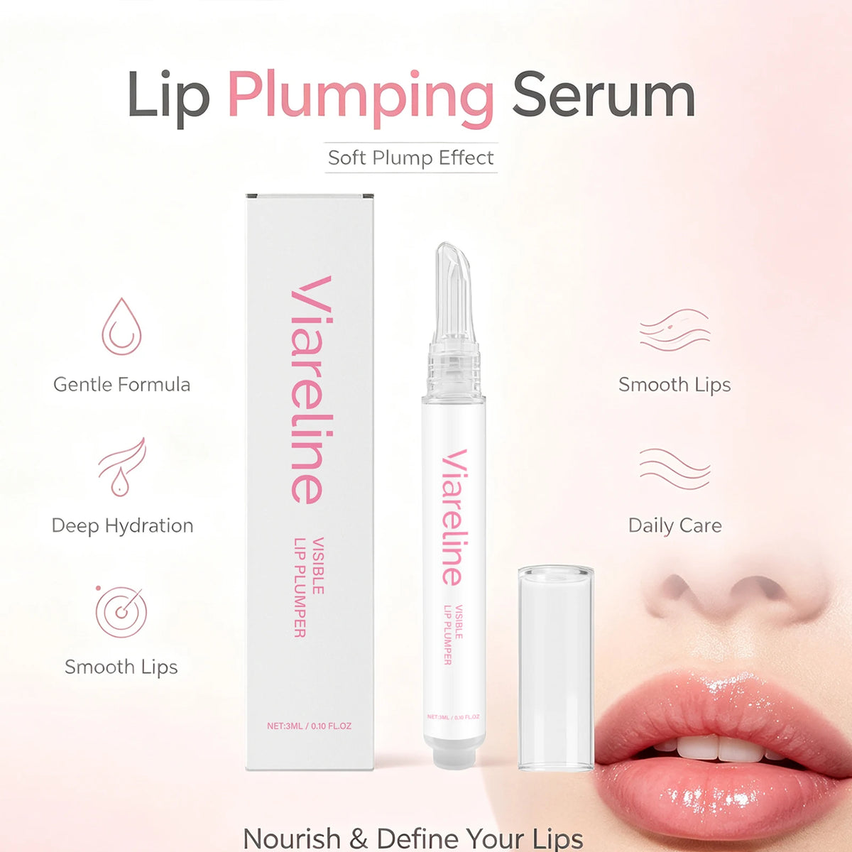 Hydrating Lip Plumper Serum for Smooth and Volumized Lips