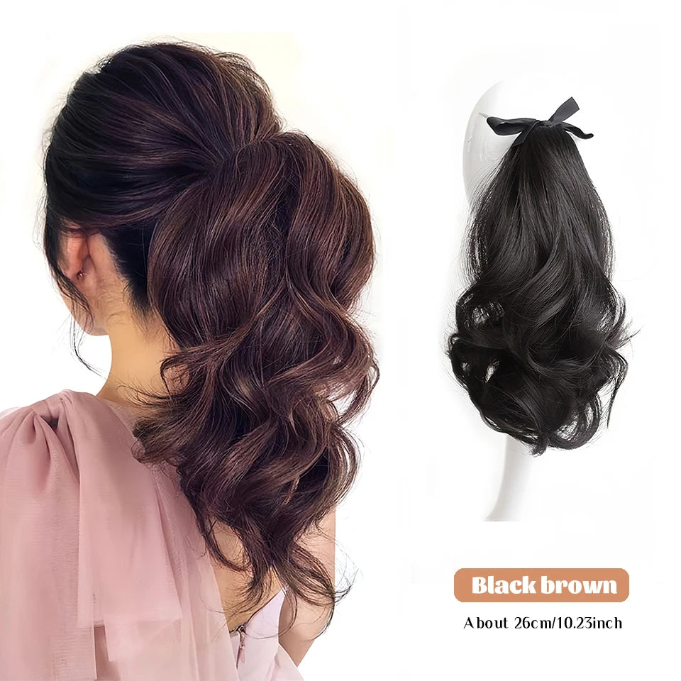 Wavy Curly Ribbon Ponytail Hair Extension - 11
