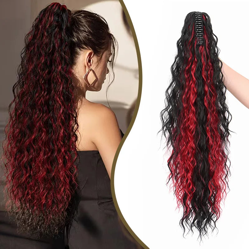 24-Inch Curly Claw Clip Ponytail Extension