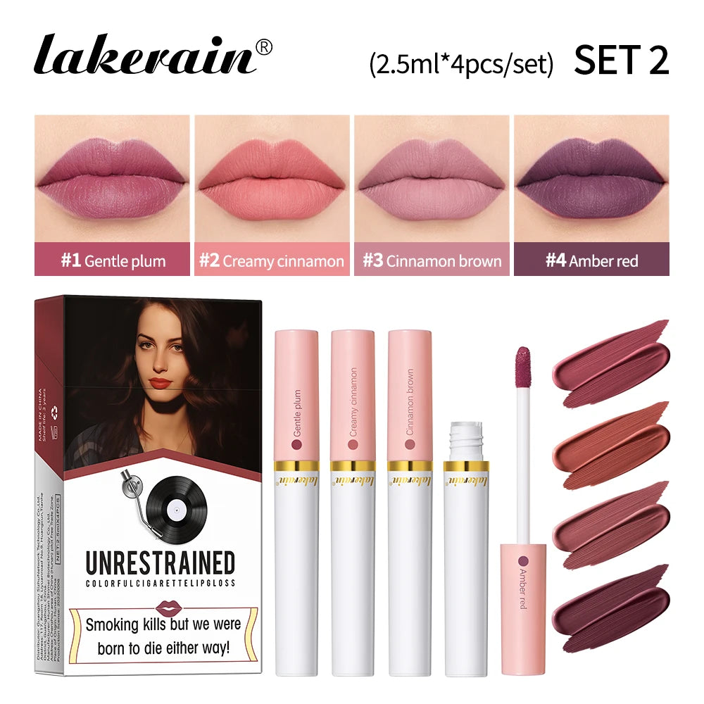 Matte Lipstick Set with Waterproof Long-Lasting Velvet Finish - 25