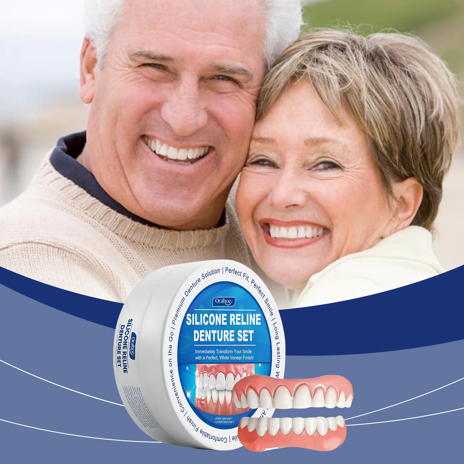 Soft Silicone Denture Reline Kit for Comfortable Temporary Dental Repair - 12