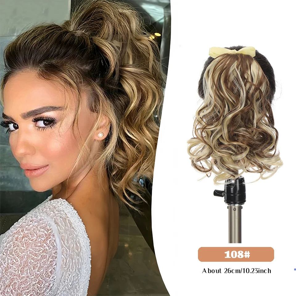 Wavy Curly Ribbon Ponytail Hair Extension