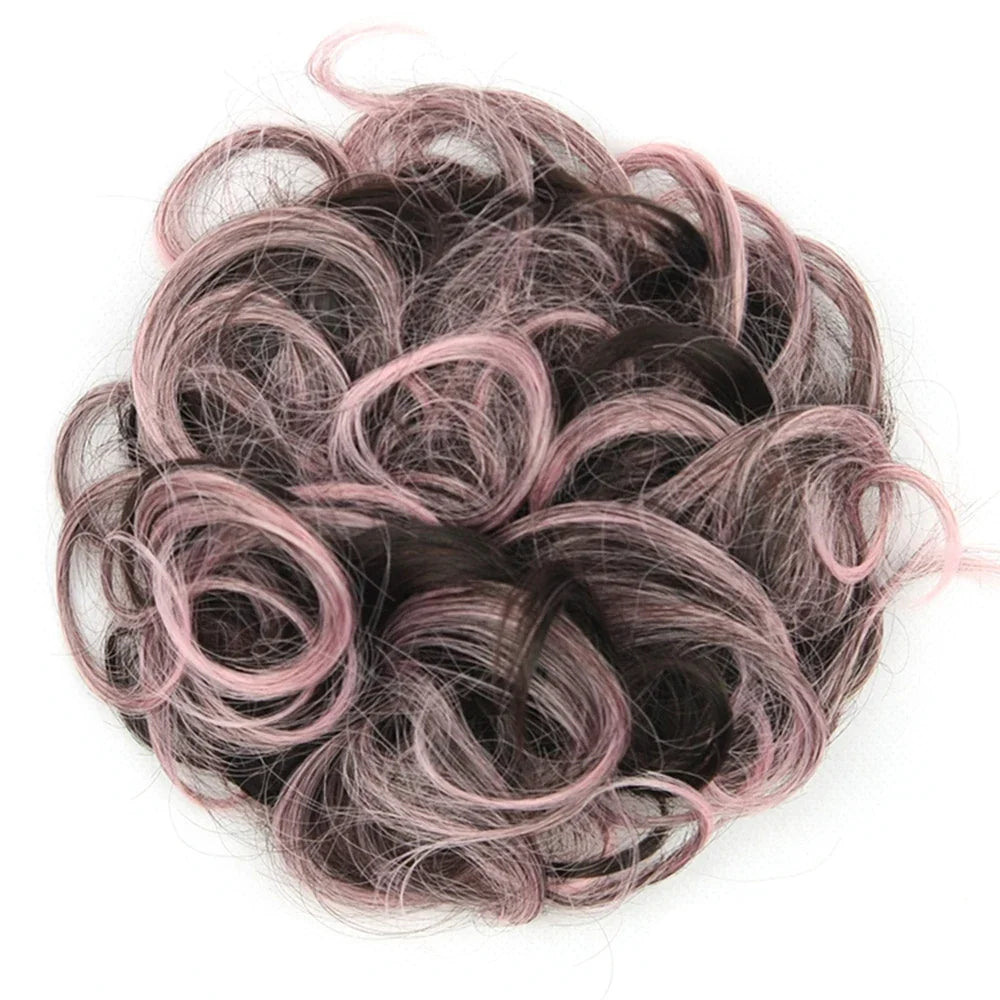 Messy Curly Hair Bun Extension for Instant Volume and Elegant Styles - 9