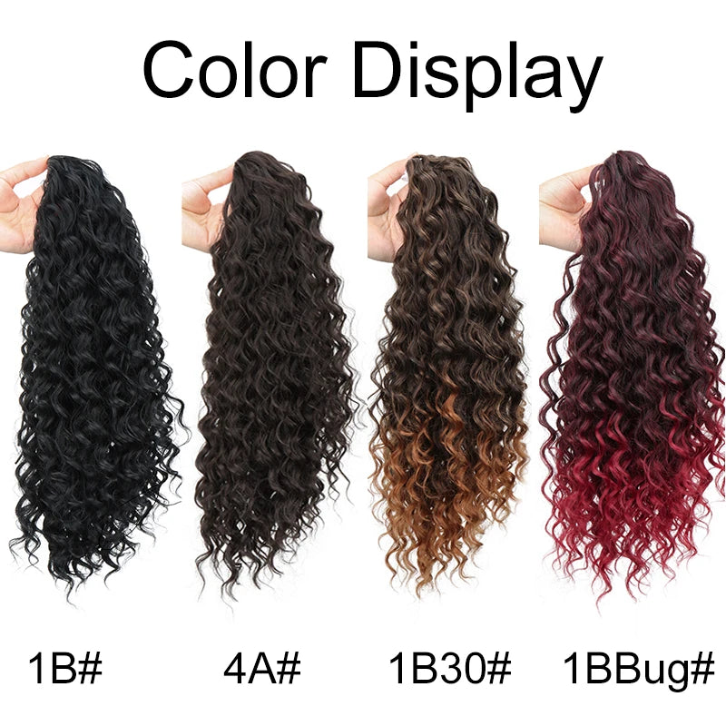 18-Inch Kinky Curly Drawstring Ponytail Hair Extension