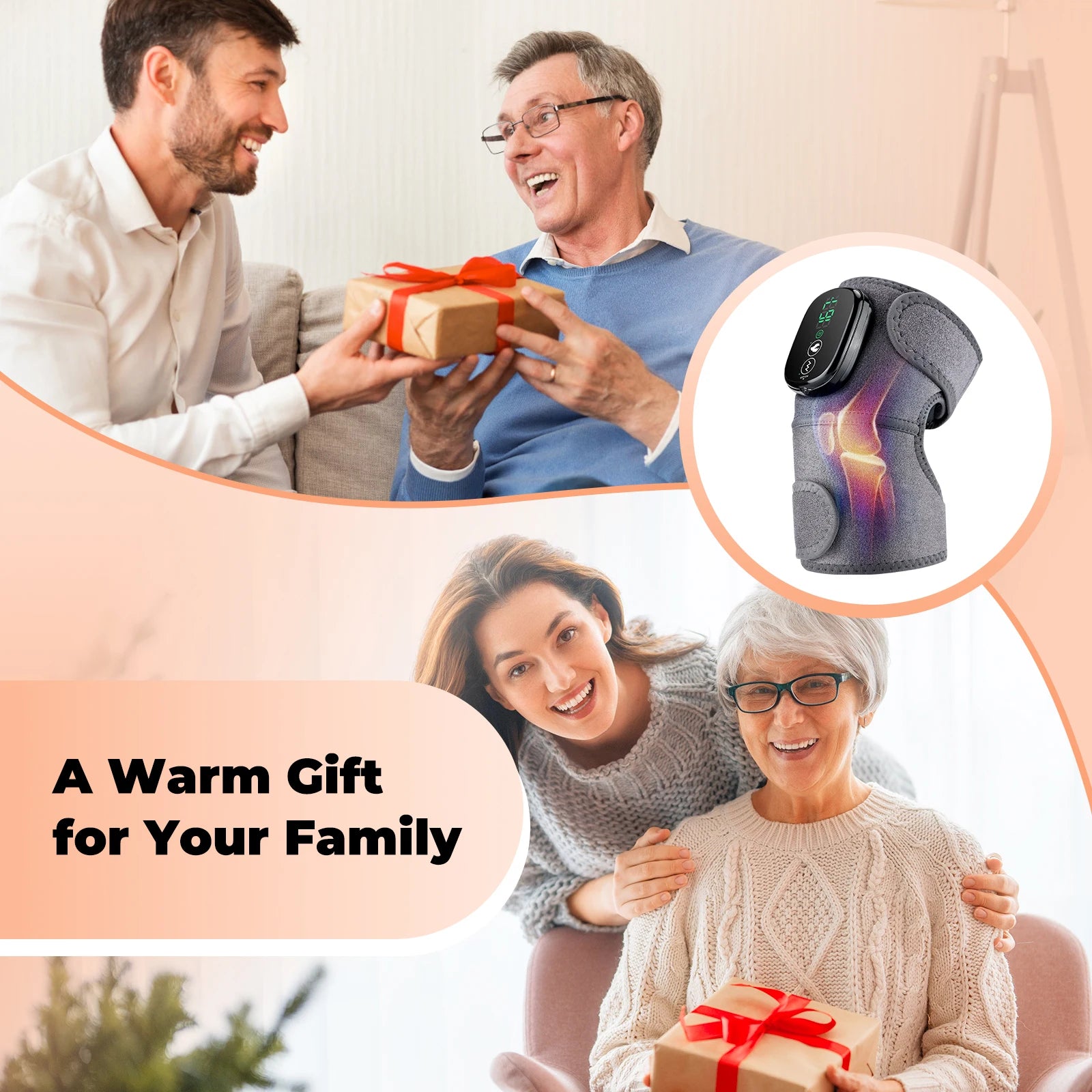 Heated Vibration Massager for Knee, Shoulder and Elbow Pain Relief - 5