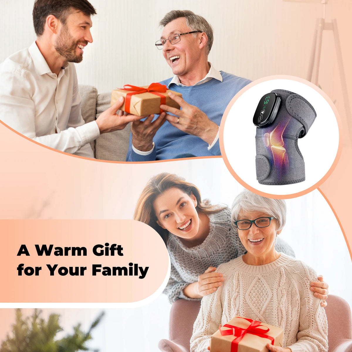 Heated Vibration Massager for Knee, Shoulder and Elbow Pain Relief