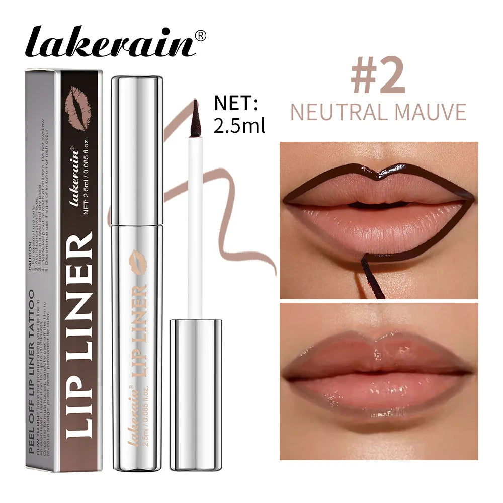 Peel-Off Tattoo Lip Liner for Long-Lasting Waterproof Smudge-Proof Color - 27