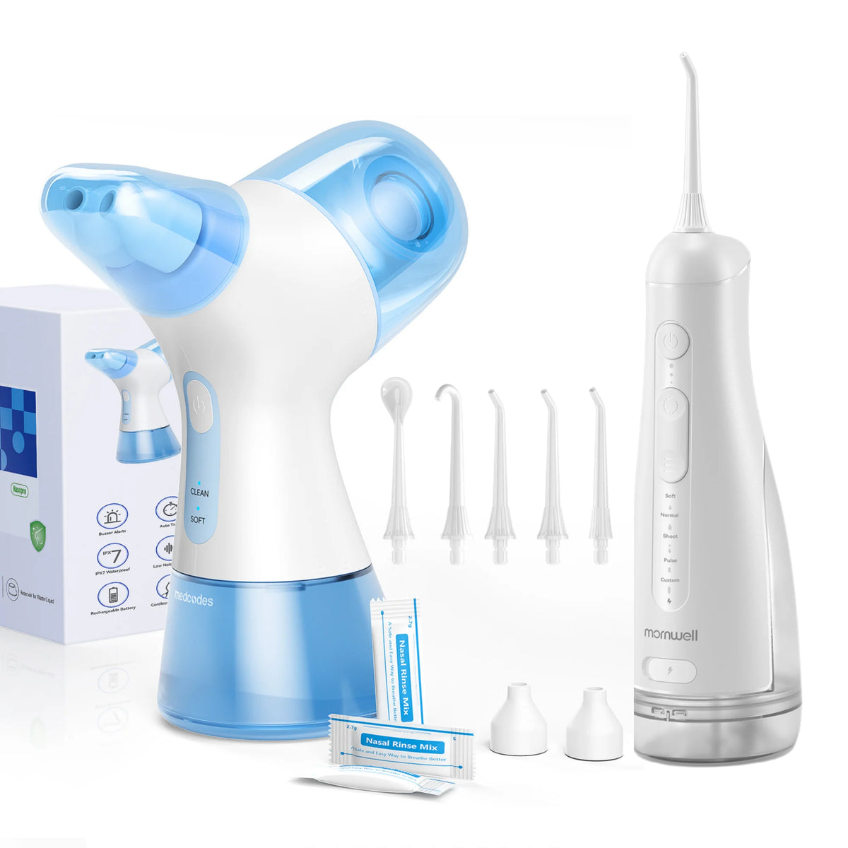 Portable Electric Oral Irrigator and Nasal Rinse Cleaning System
