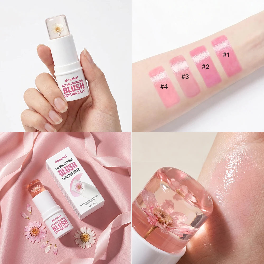 pH Adaptive Color Changing Jelly Blush for Lips Cheeks and Eyes