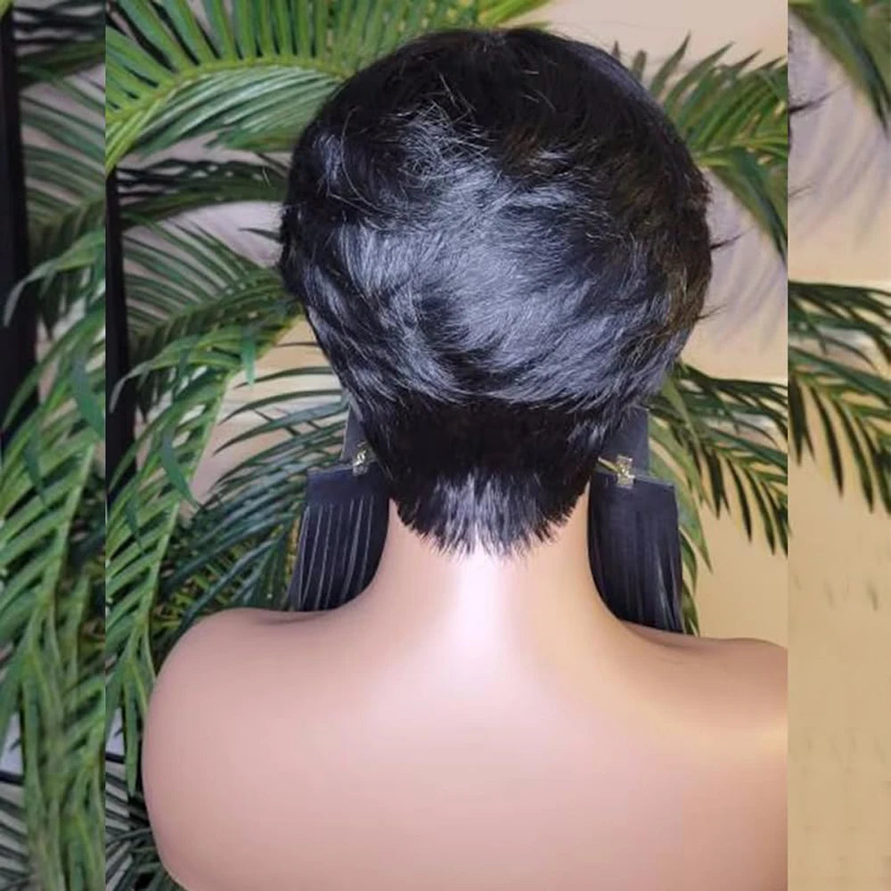 Short Pixie Cut Wavy Synthetic Wig for Daily Wear - 2