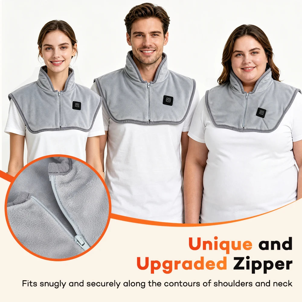 Electric Heated Neck and Shoulder Wrap for Pain Relief and Warmth - 12