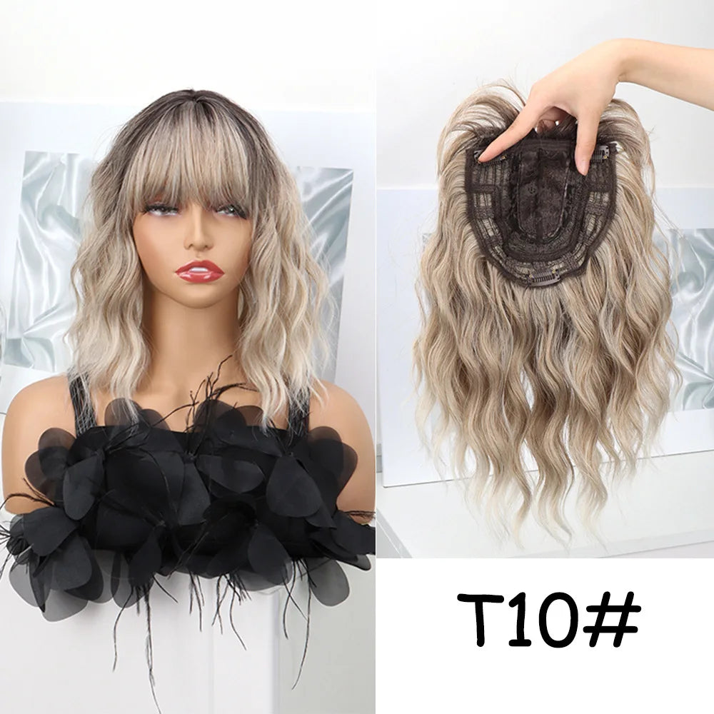 Short Wavy Bob Wig with Bangs for Natural Daily Wear - 13