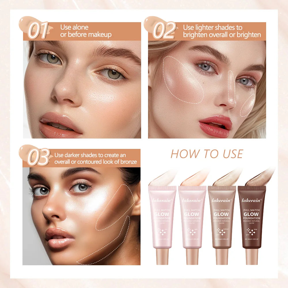 Liquid Illuminating Foundation and Highlighter for Face and Body - 3