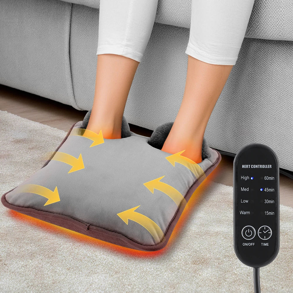 Electric Heated Foot Warmer with Adjustable Temperature and Timer - 7