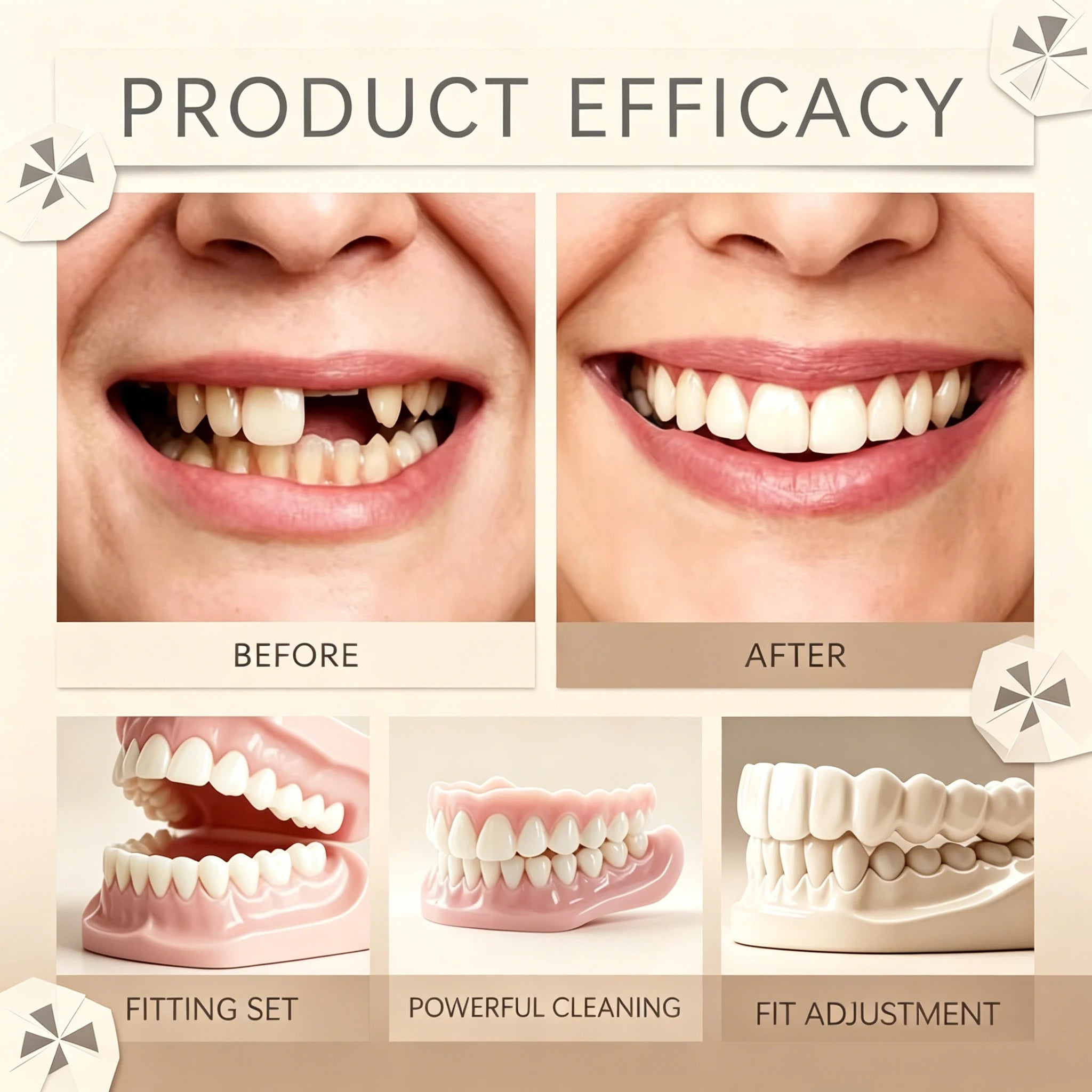 Comfortable Soft Silicone Realistic Dentures for a Bright Confident Smile - 5