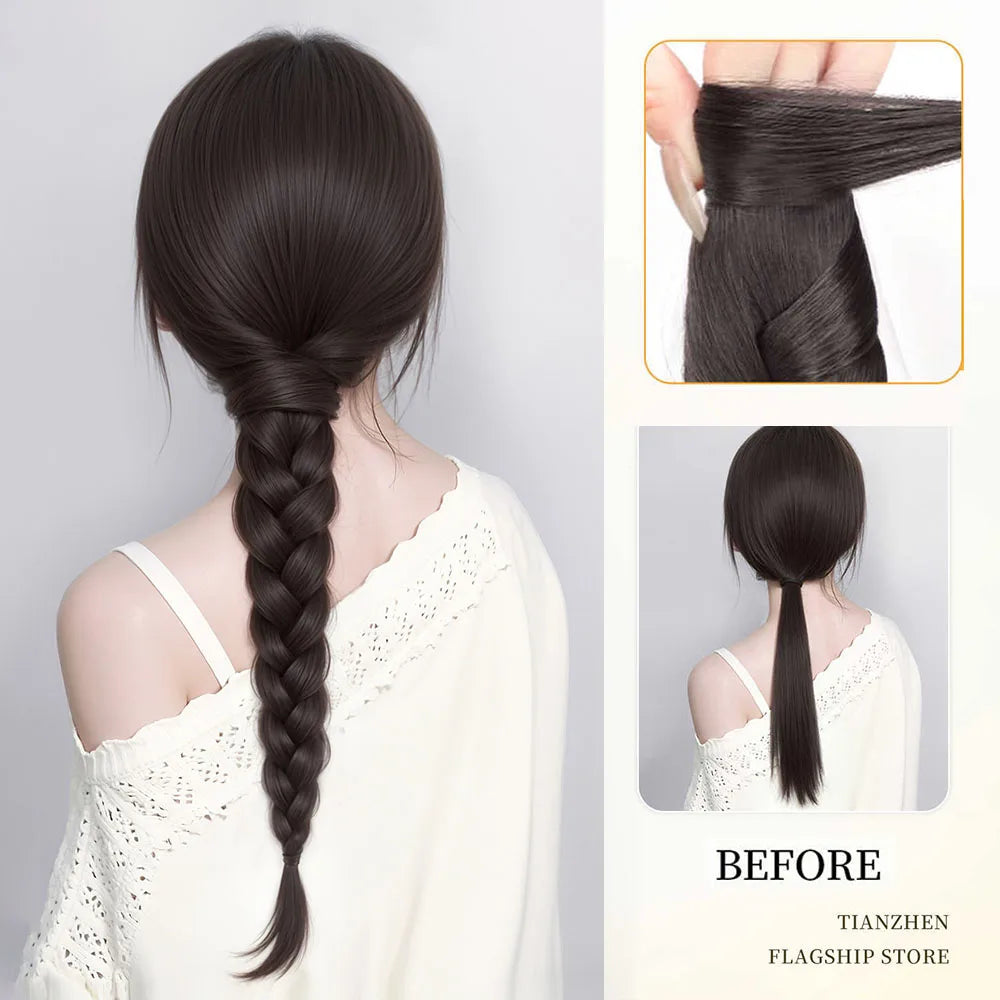 20-Inch Braided Ponytail Extension for Effortless Hairstyles