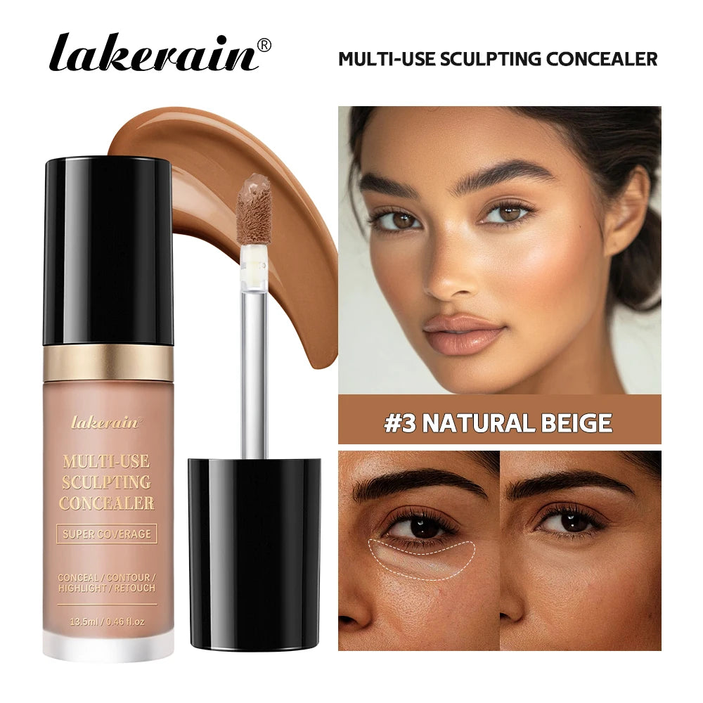 5-Color Full Coverage Waterproof Sculpting Concealer for Face and Blemishes