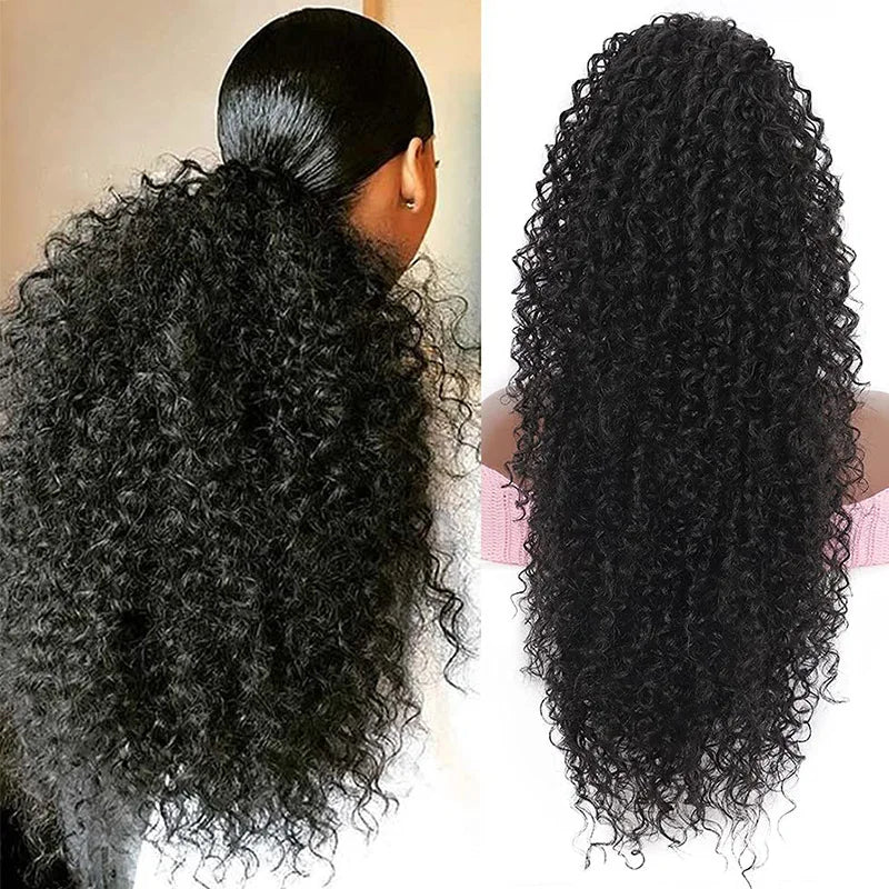 Afro Kinky Curly Drawstring Ponytail Extension - 8