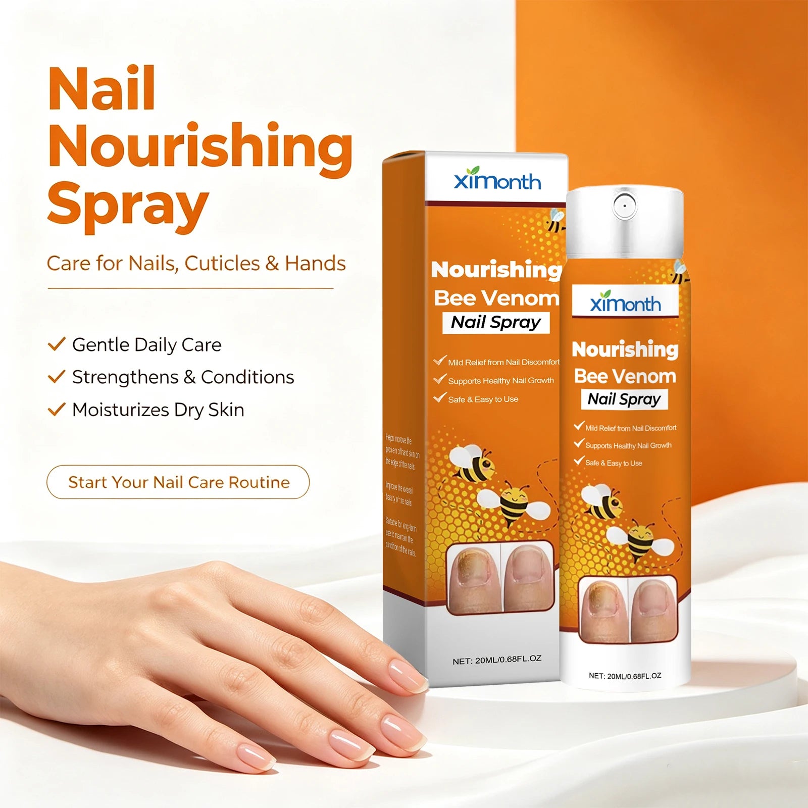 Bee Venom Nourishing Nail Spray for Repairing Brittle and Damaged Nails - 4